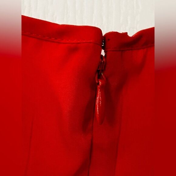 Alyx Faux Wrap Dress striped women’s size 14 EUC orange blue white - Picture 7 of 15